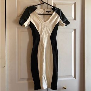 Macy’s Black and white bodycon dress